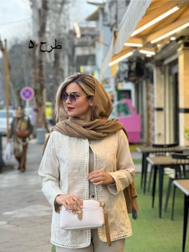 کت لینن آینه کاری